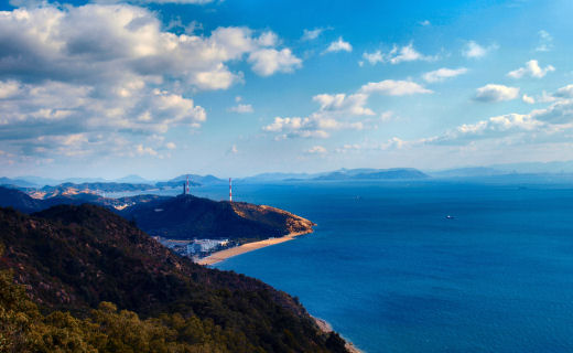 渋川海水浴場方面