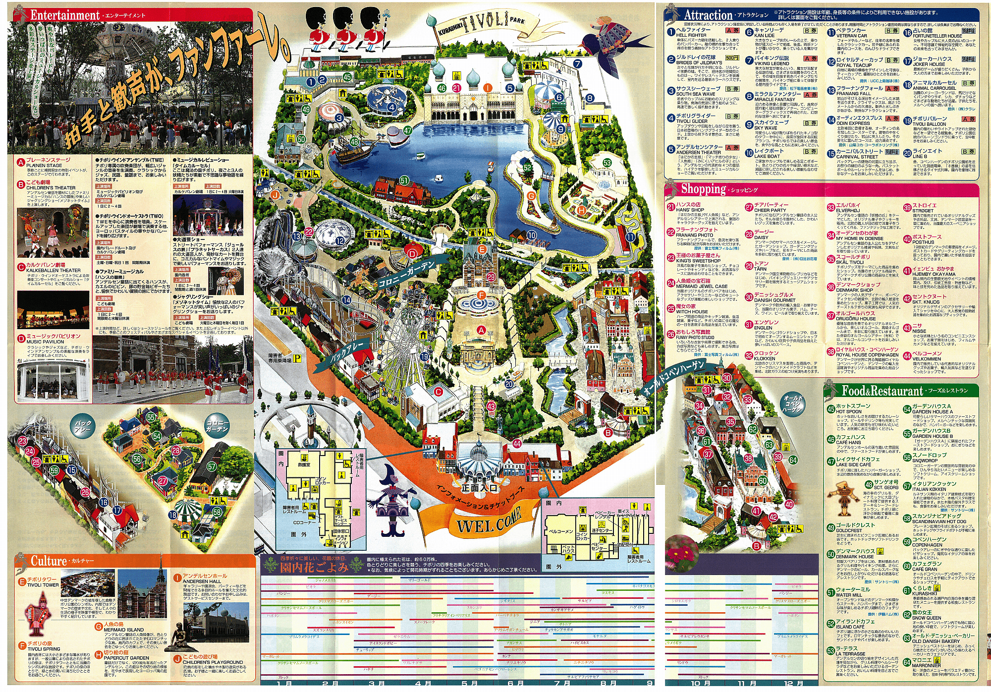 倉敷チボリ公園のマップ