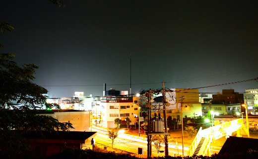 玉野市の市街地　夜景