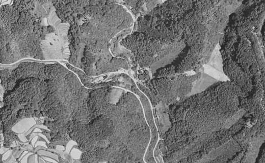 竜山鉱山跡・航空写真