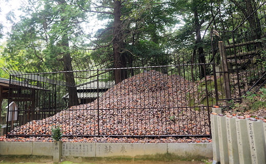 田倉牛神社の牛の山